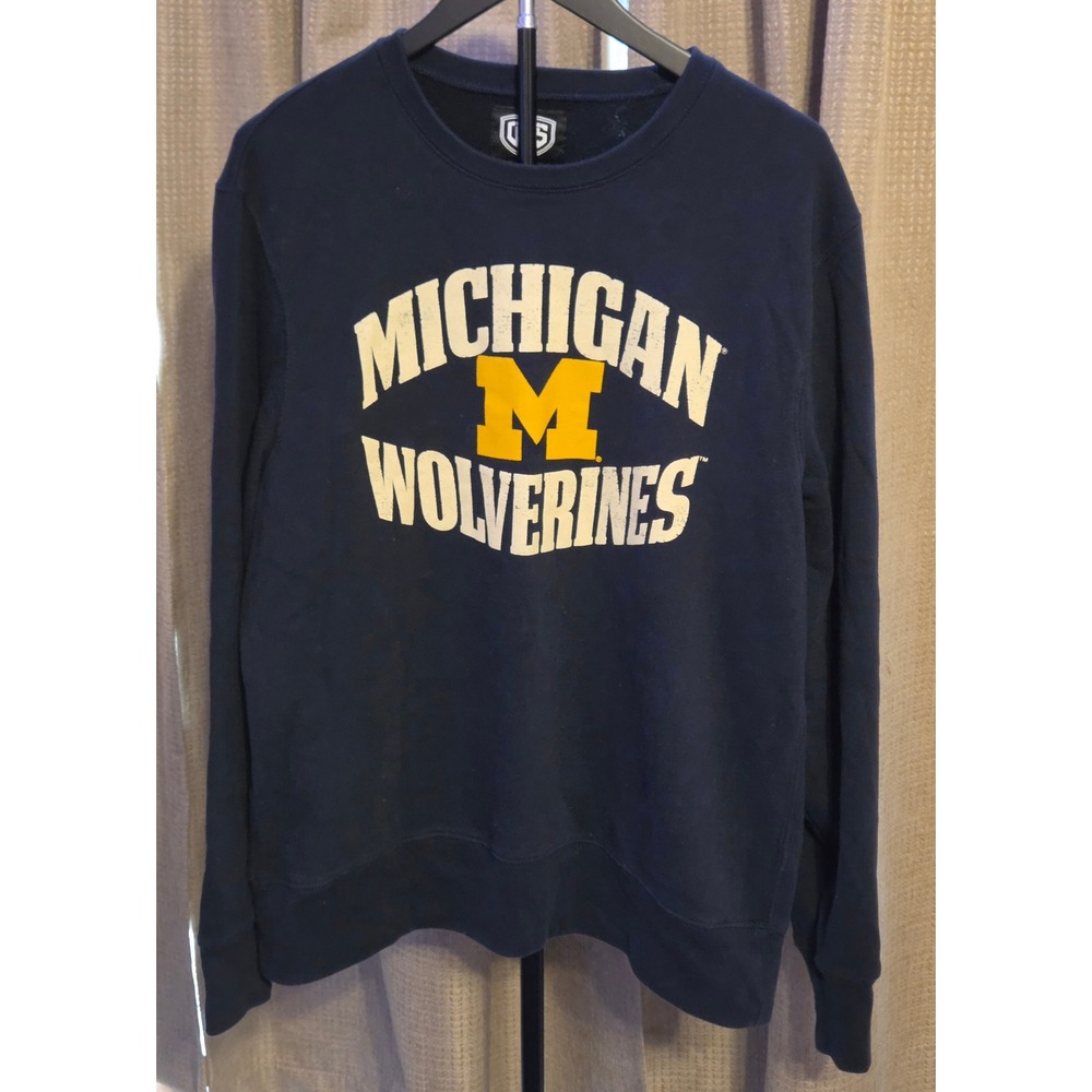 OTS Crewneck Michigan Wolverines‎ Sweatshirt Mens Size Large Navy